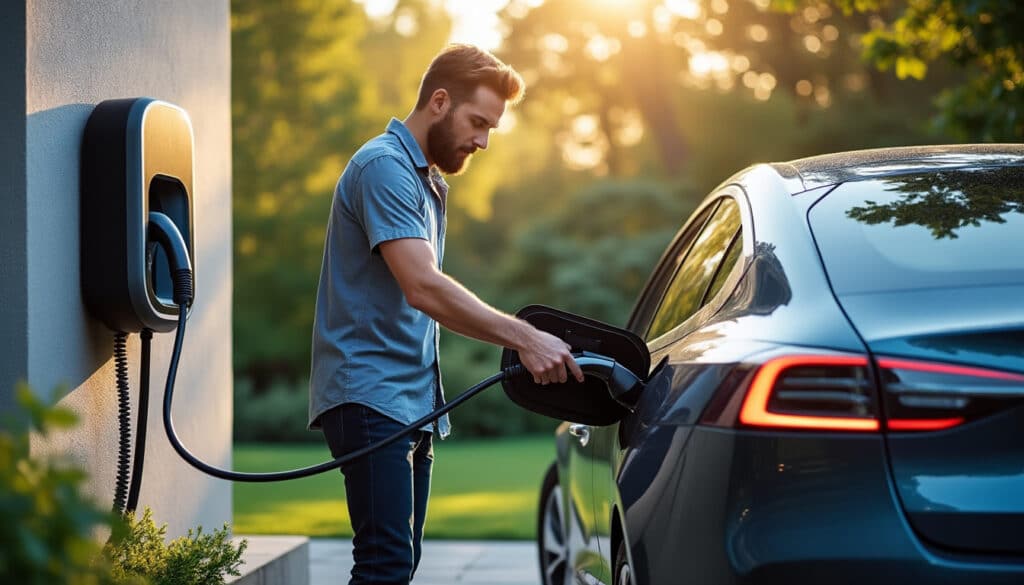 Borne de recharge électrique triphasée : charge rapide et efficace