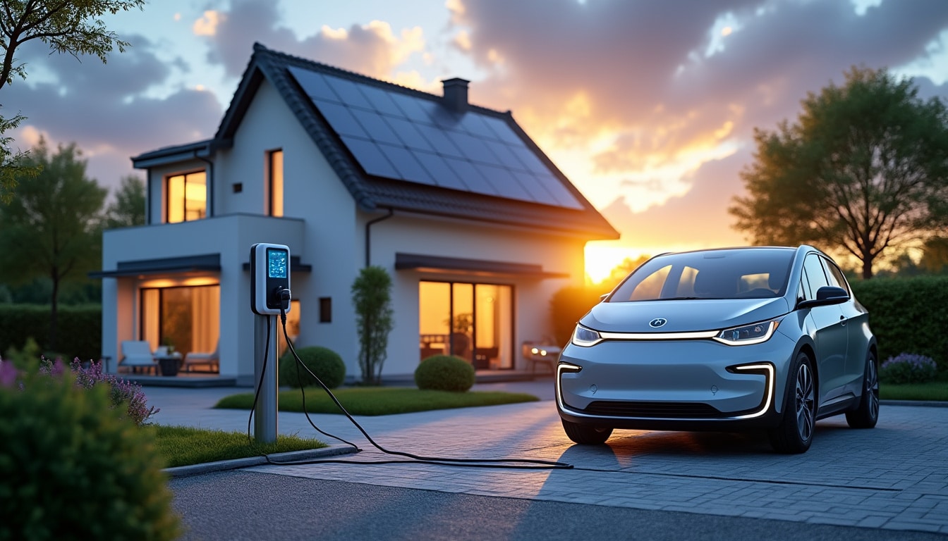 Illustration: Comment fonctionne la recharge d’une voiture électrique grâce à l’énergie solaire ?